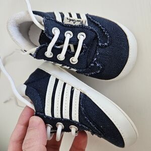 Blue and White Sneakers